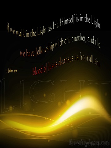 1 John 1:7  Walk In The Light (black)